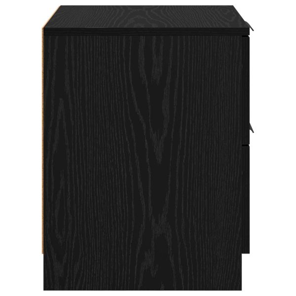 Нощен шкаф 2 pcs Черния дъб 45 x 39 x 50 см Инженерно дърво