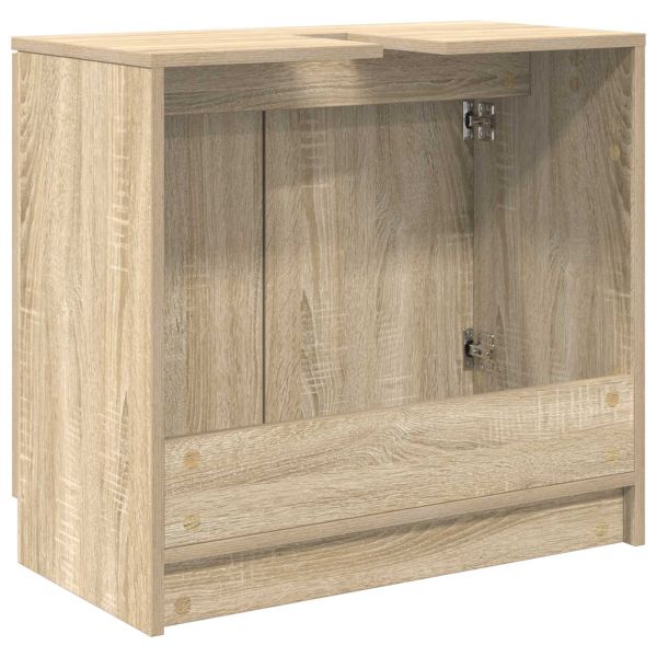 Шкаф за баня Сонома дъб 64,5 x 33,5 x 59 см Инженерно дърво