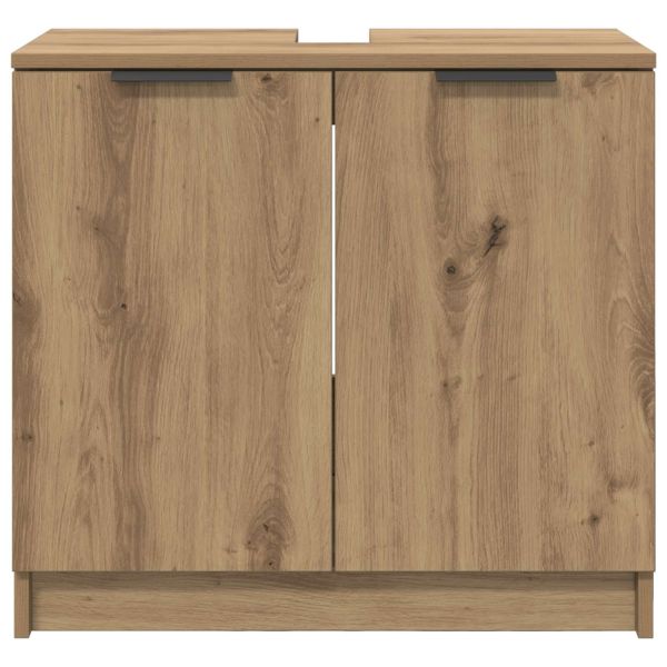 Шкаф за баня с врата Дъб 64,5 x 33,5 x 59 см Инженерно дърво