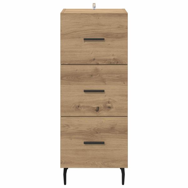 Служебен шкаф дъб артизан 34 x 34.5 x 90 см Инженерно дърво