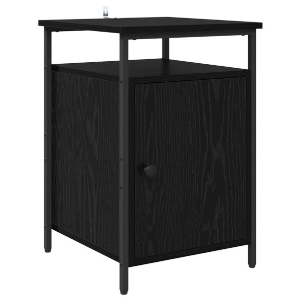 Нощен шкаф 2 pcs Черния дъб 40 x 42 x 60 см Инженерно дърво