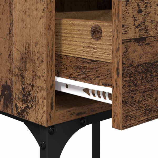 Нощно шкафче 2 pcs Старо дърво 40 x 29 x 60 см Инженерно дърво