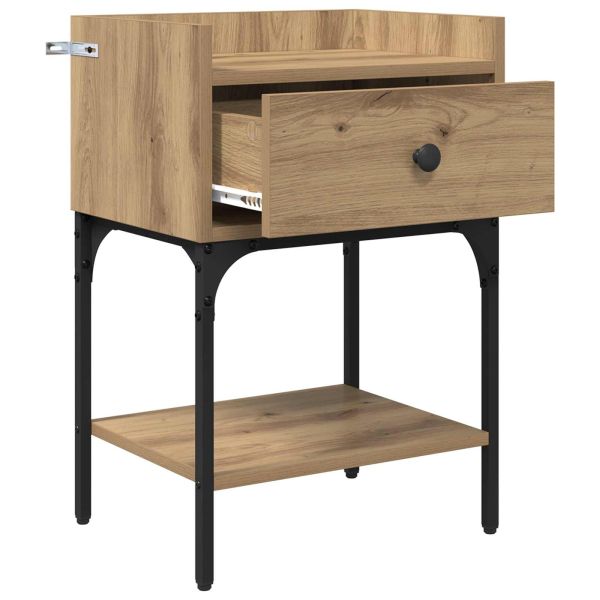 Нощно шкафче 2 pcs Дъб 40 x 29 x 60 см Инженерно дърво