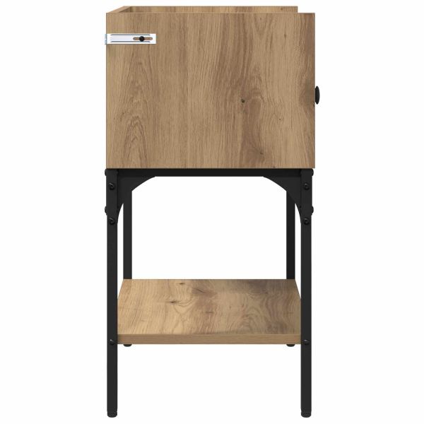 Нощно шкафче 2 pcs Дъб 40 x 29 x 60 см Инженерно дърво