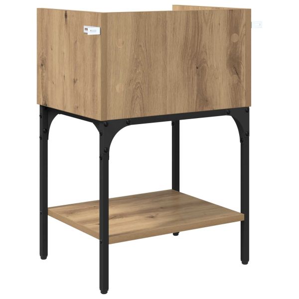 Нощно шкафче 2 pcs Дъб 40 x 29 x 60 см Инженерно дърво