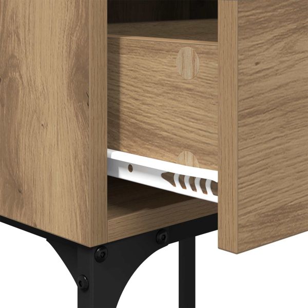 Нощно шкафче 2 pcs Дъб 40 x 29 x 60 см Инженерно дърво