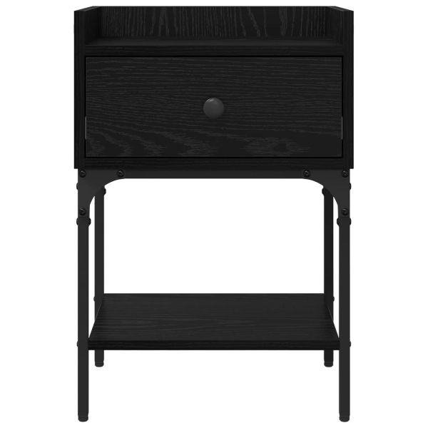 Нощно шкафче 2 pcs Черния дъб 40 x 29 x 60 см Инженерно дърво