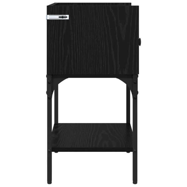 Нощно шкафче 2 pcs Черния дъб 40 x 29 x 60 см Инженерно дърво