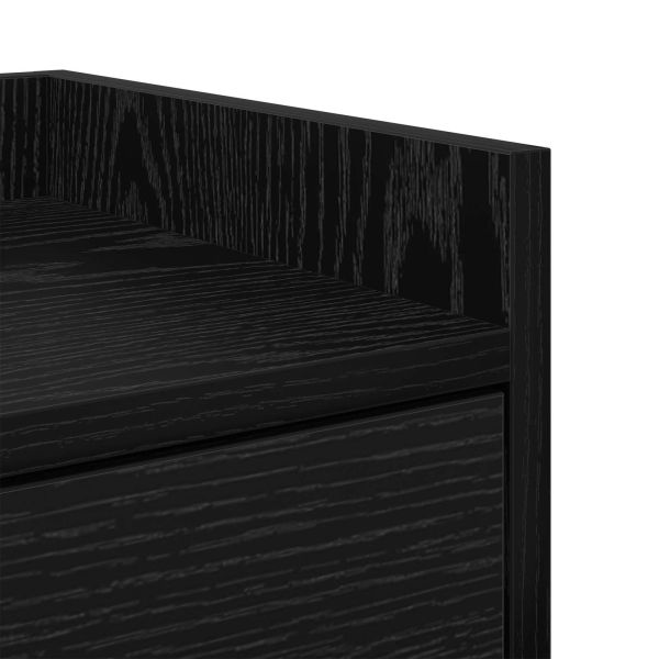 Нощно шкафче 2 pcs Черния дъб 40 x 29 x 60 см Инженерно дърво