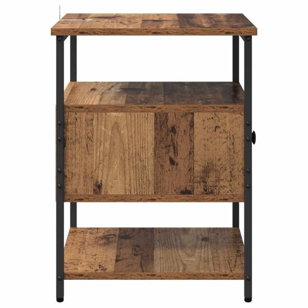 Нощен шкаф 2 pcs Старо дърво 40 x 42 x 56 см Инженерно дърво