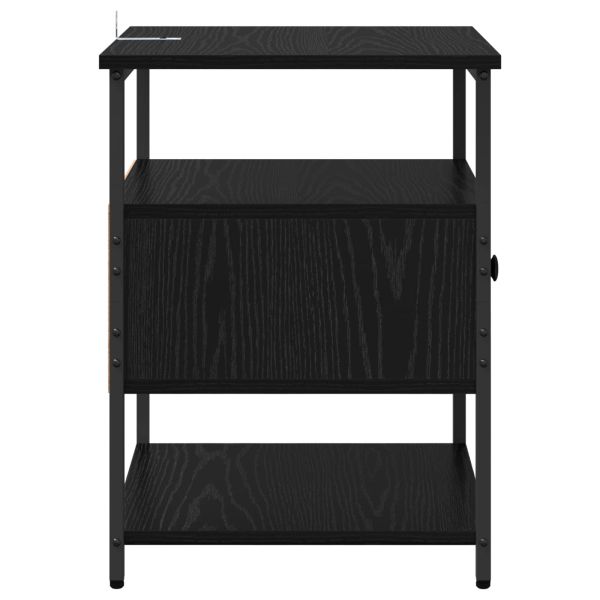 Нощен шкаф 2 pcs Черния дъб 40 x 42 x 56 см Инженерно дърво