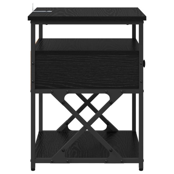 Нощен шкаф 2 pcs Черния дъб 40 x 42 x 55 см Инженерно дърво