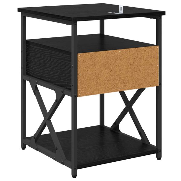 Нощен шкаф 2 pcs Черния дъб 40 x 42 x 55 см Инженерно дърво