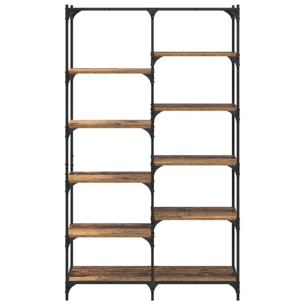 Рафт за книги Старо дърво 100 x 32 x 170 см Инженерно дърво