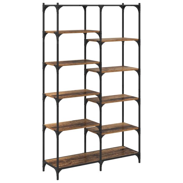 Рафт за книги Старо дърво 100 x 32 x 170 см Инженерно дърво