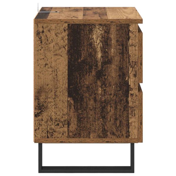 Нощен шкаф 2 pcs Старо дърво 40 x 35 x 50 см Инженерно дърво