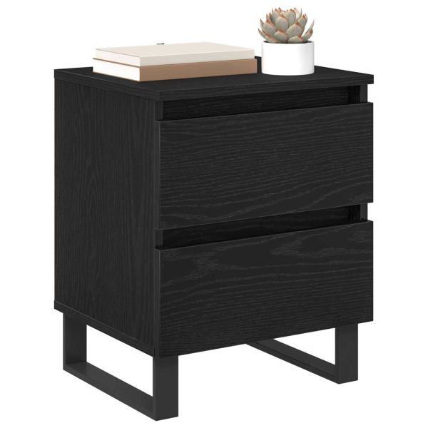 Нощен шкаф 2 pcs Черния дъб 40 x 35 x 50 см Инженерно дърво