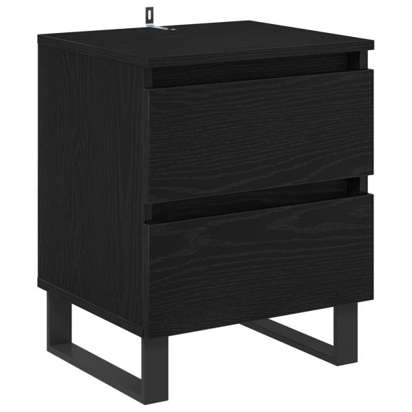 Нощен шкаф 2 pcs Черния дъб 40 x 35 x 50 см Инженерно дърво