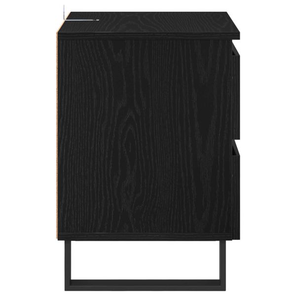 Нощен шкаф 2 pcs Черния дъб 40 x 35 x 50 см Инженерно дърво