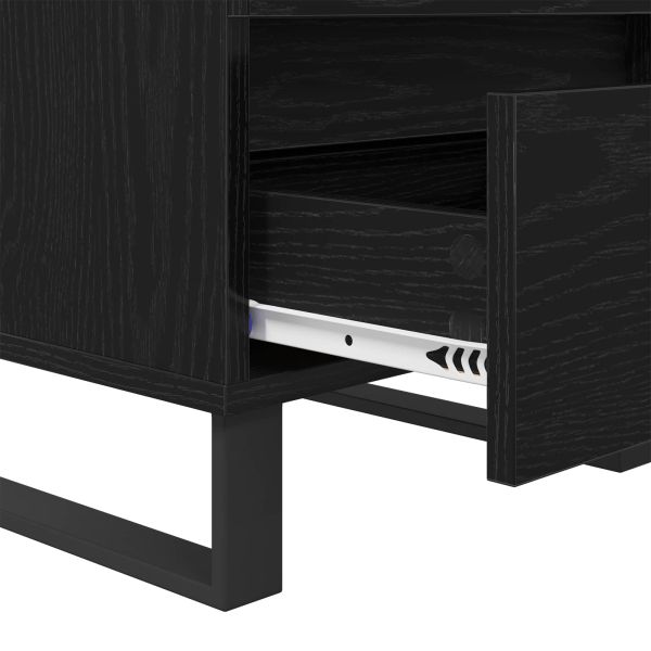 Нощен шкаф 2 pcs Черния дъб 40 x 35 x 50 см Инженерно дърво