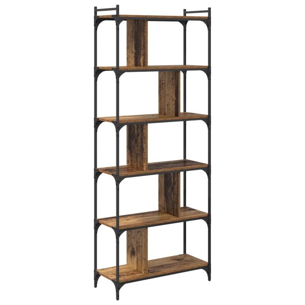 Библиотека Старо дърво 76 x 32 x 192 см Инженерно дърво