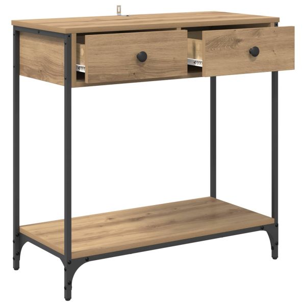 Конзолна маса с чекмедже Дъб 75 x 34,5 x 75 см Инженерно дърво