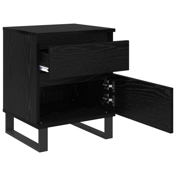 Нощен шкаф 2 pcs Черния дъб 40 x 35 x 50 см Инженерно дърво