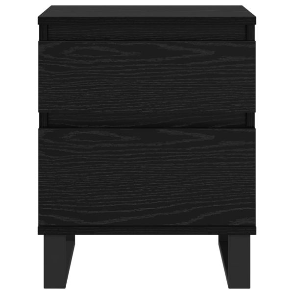 Нощен шкаф 2 pcs Черния дъб 40 x 35 x 50 см Инженерно дърво