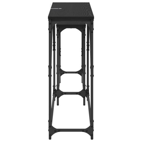 Конзолна маса 2 pcs Черния дъб 100 x 28 x 75 см Инженерно дърво