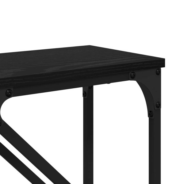 Конзолна маса 2 pcs Черния дъб 100 x 28 x 75 см Инженерно дърво