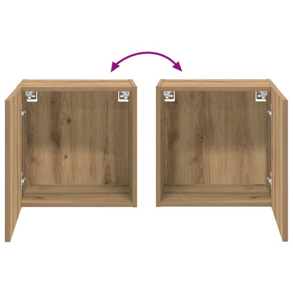 TV стенен шкаф Дъб 40,5x30x40см Инженерно дърво