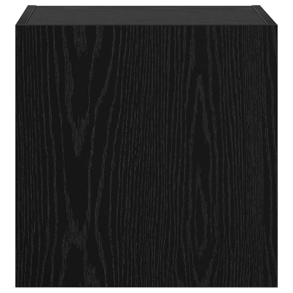 Кабинети за телевизор на стената 2 pcs Черния дъб 40,5x30x40см