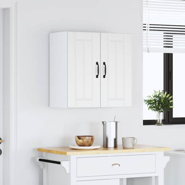 Кухненски стенен шкаф Lucca, бял, инженерно дърво