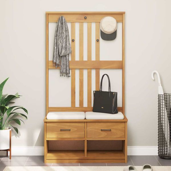 vidaXLL Дърво за антре SANDNES 87x40x159,5 cm масивна дървесина бор