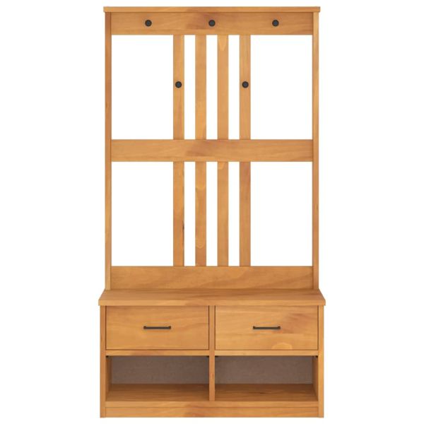 vidaXLL Дърво за антре SANDNES 87x40x159,5 cm масивна дървесина бор