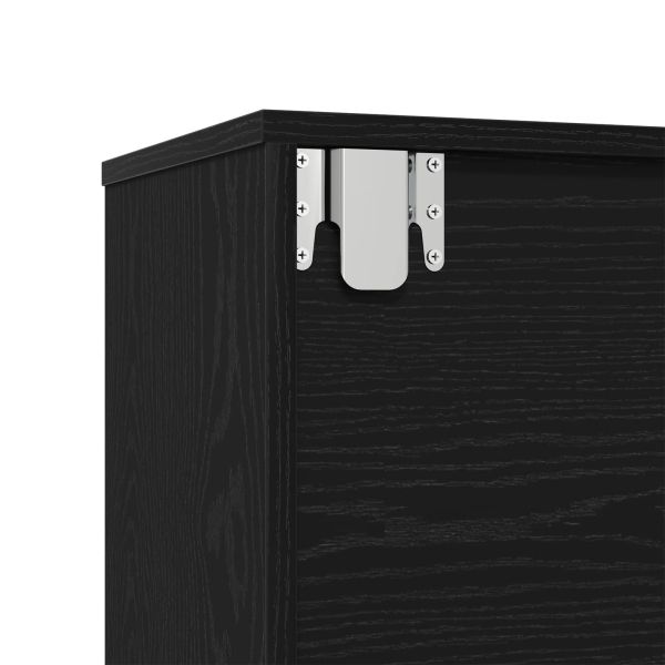 Рафт за книги 3 pcs Черния дъб 36 x 30 x 143 cm Инженерно дърво