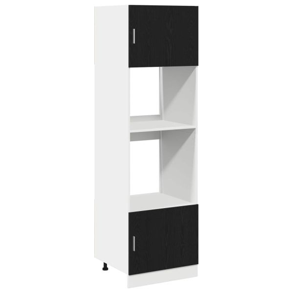 Висящ шкаф с рафт Черния дъб 60 x 57 x 207 см Инженерно дърво