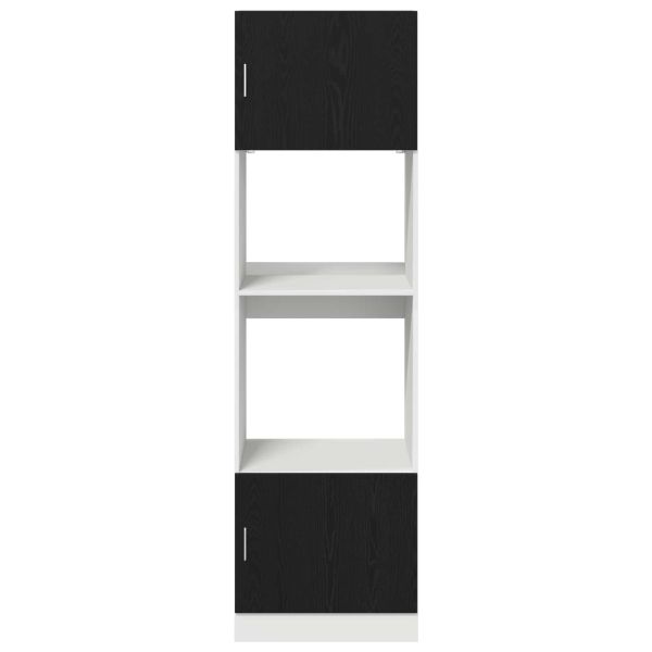 Висящ шкаф с рафт Черния дъб 60 x 57 x 207 см Инженерно дърво