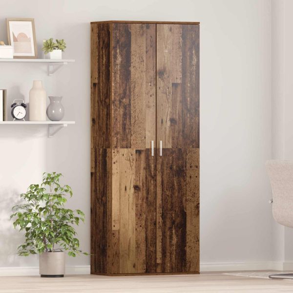Висок шкаф Старо дърво 70 x 33.5 x 180 см Инженерно дърво