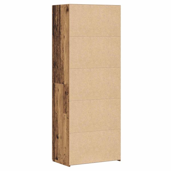 Висок шкаф 2 pcs Старо дърво 70 x 42,5 x 185 см