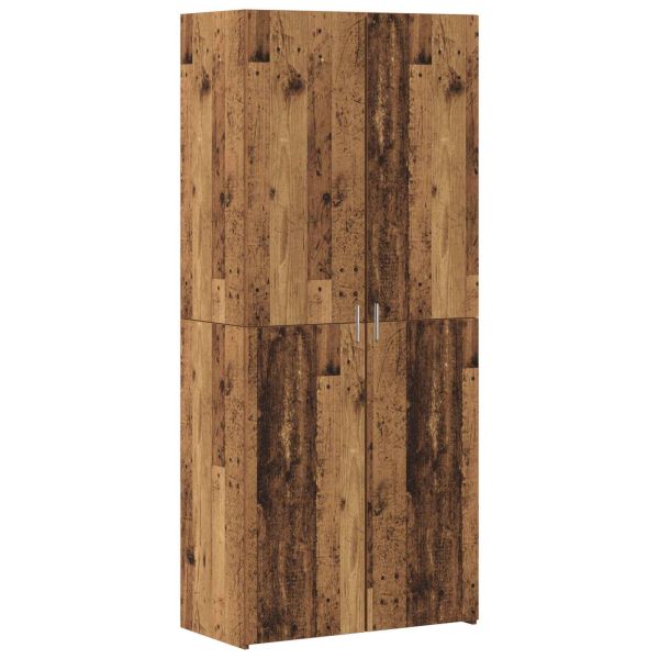 Висок шкаф 2 pcs Старо дърво 80 x 42 x 185 см