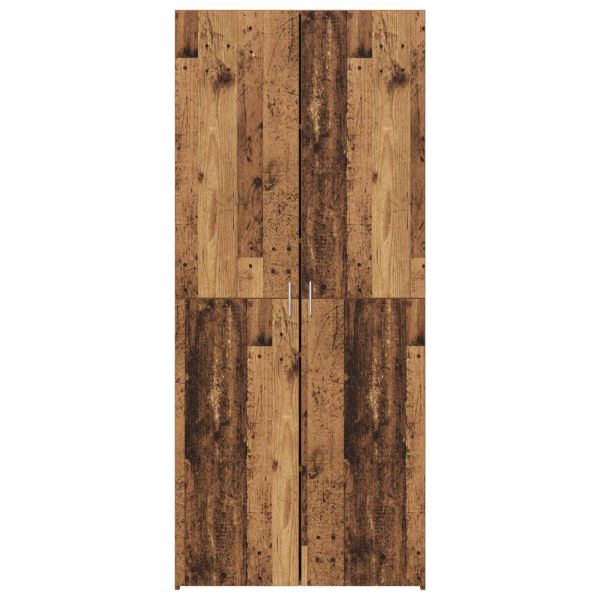 Висок шкаф 2 pcs Старо дърво 80 x 42 x 185 см