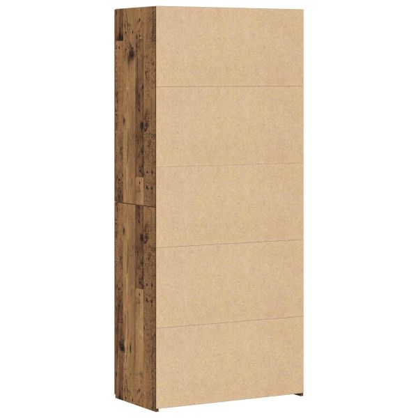 Висок шкаф 2 pcs Старо дърво 80 x 42 x 185 см