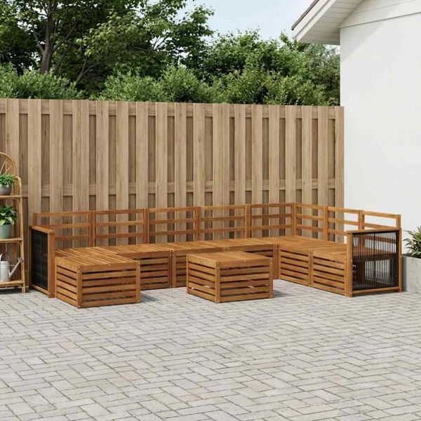 Комплект дивани за открито 7 pcs Натурално