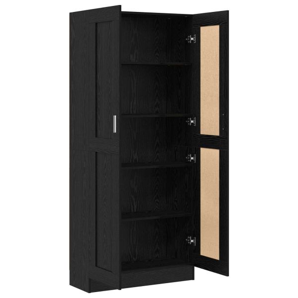 Шкаф за книги Черния дъб 82,5 x 30,5 x 185 см Инженерно дърво
