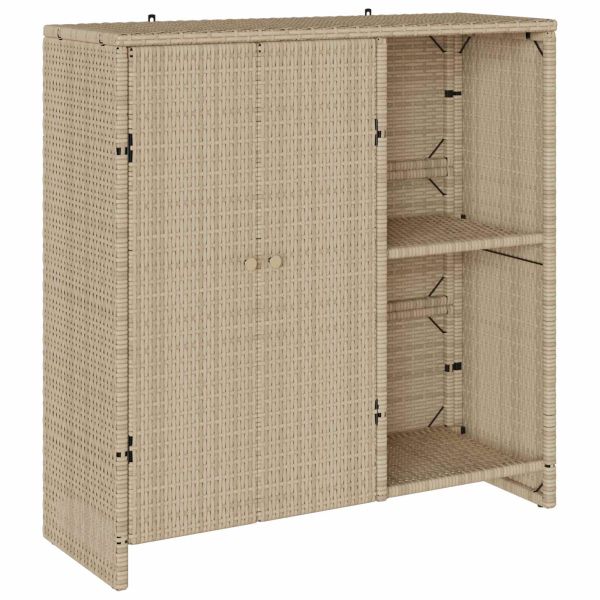 Шкаф за съхранение с рафт Бежово 100 x 36 x 102 см Ратан