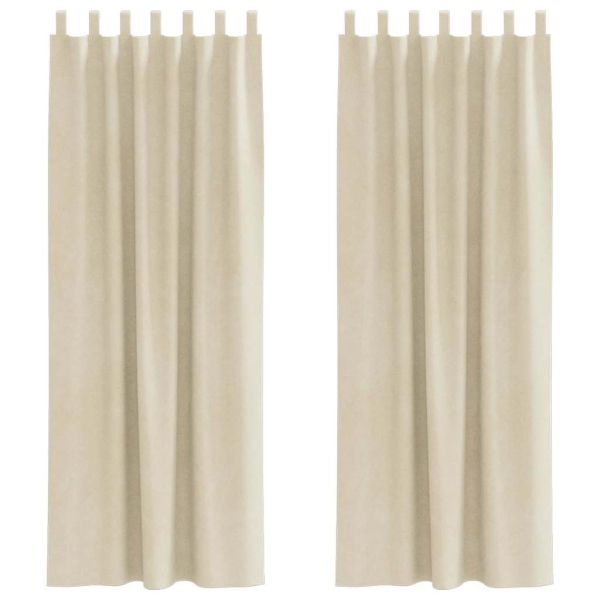 Затъмняващи завеси 2 pcs Крем 140 x 225 cm Кадифе
