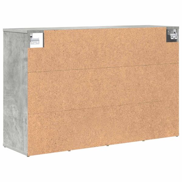 Шкаф за обувки Бетонно сиво 103 x 30 x 67 см Инженерно дърво