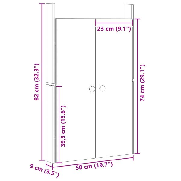 Кухненска врата MEPPEL Кафяв дъб 50 x 9 x 82 см