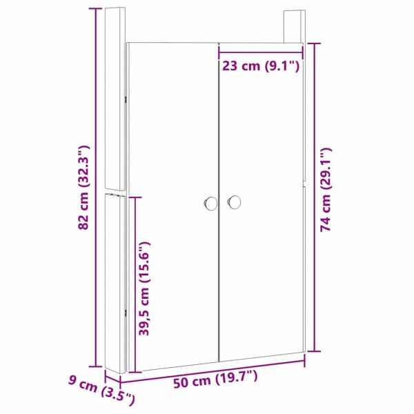 Кухненска врата MEPPEL Кафяв дъб 50 x 9 x 82 см